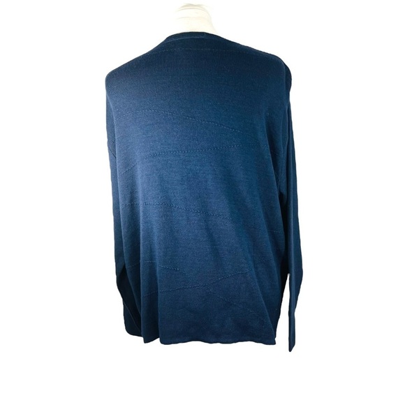 VINTAGE Creation Maria Lisa pullover knit sweater navy blue long sleeve size XL - Picture 3 of 9